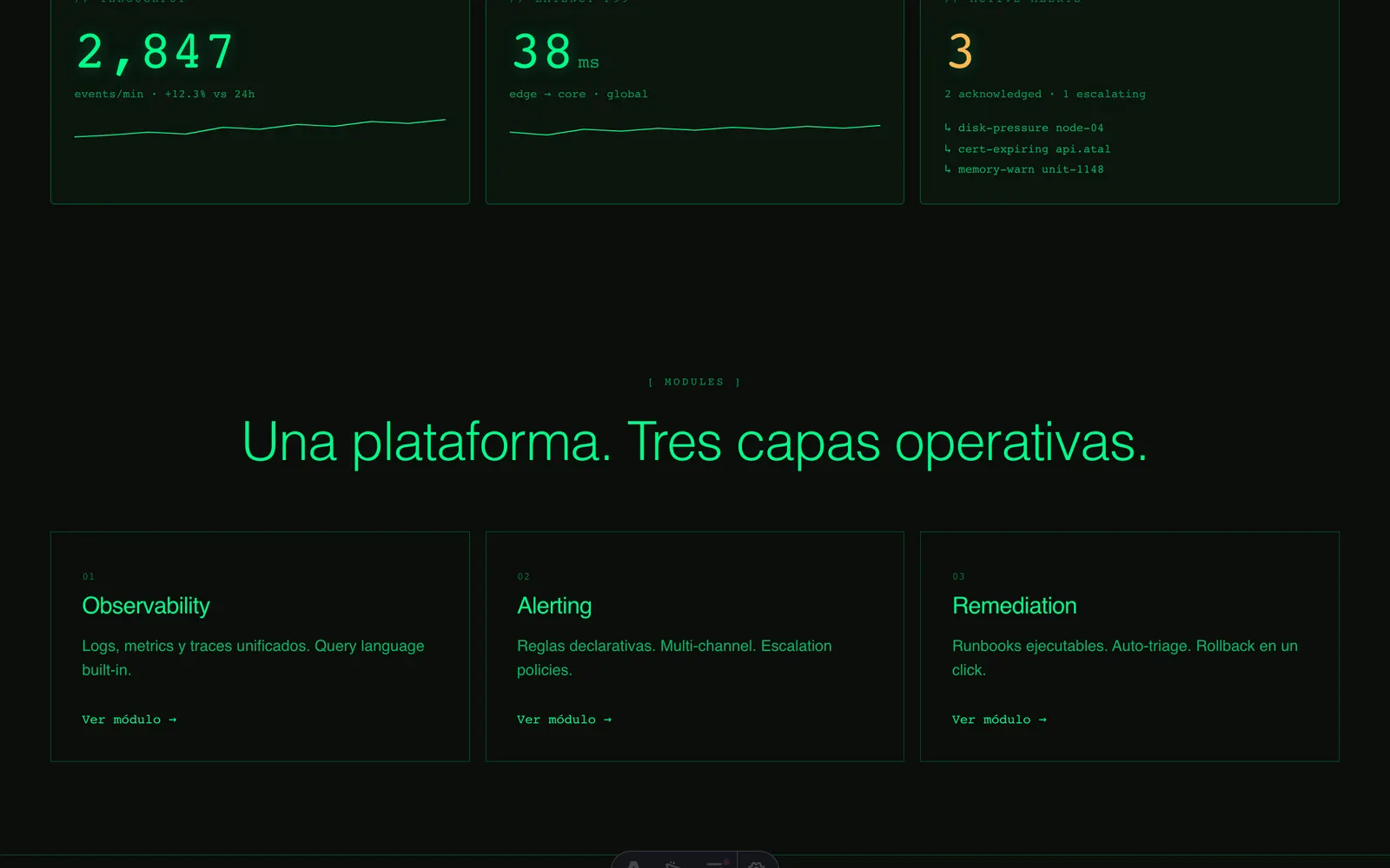 Comando preview section